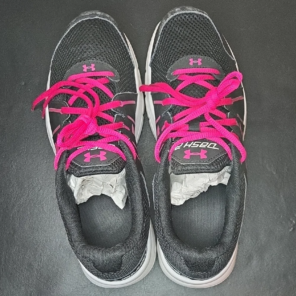 Under Armour Black Sneakers with Pink Highlights - Picture 7 of 8